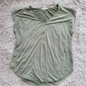 Microsuede feel zip up top